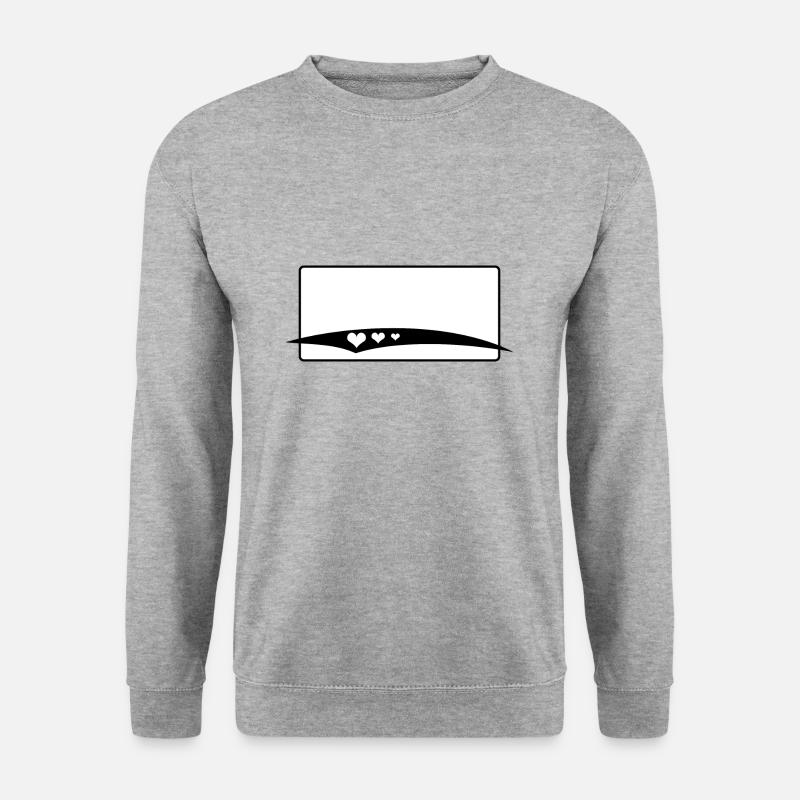 Frame with heart swash - Unisex Sweatshirt - salt & pepper