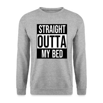 Tout droit mon lit - Sweat-shirt Unisexe - gris chiné - Devant - Alina (178cm) & Michal (187cm)