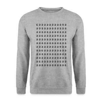 a a a a a a a a - Unisex Pullover - Weißgrau meliert - Vorne - Alina (178cm) & Michal (187cm)