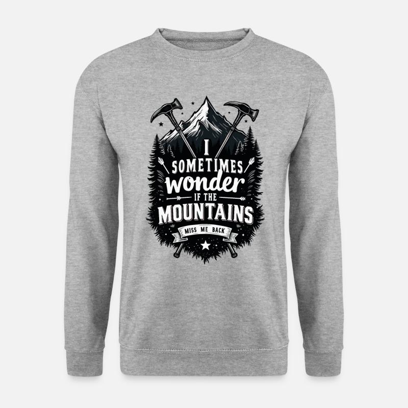 Wunder-Berge - Unisex Pullover - Weißgrau meliert