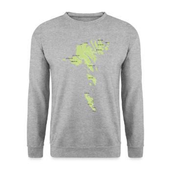 Faroe Islands - Unisex Sweatshirt - salt & pepper - Front - Alina (178cm) & Michal (187cm)