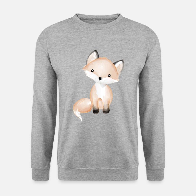 Süßer Babyfuchs - Unisex Pullover - Weißgrau meliert
