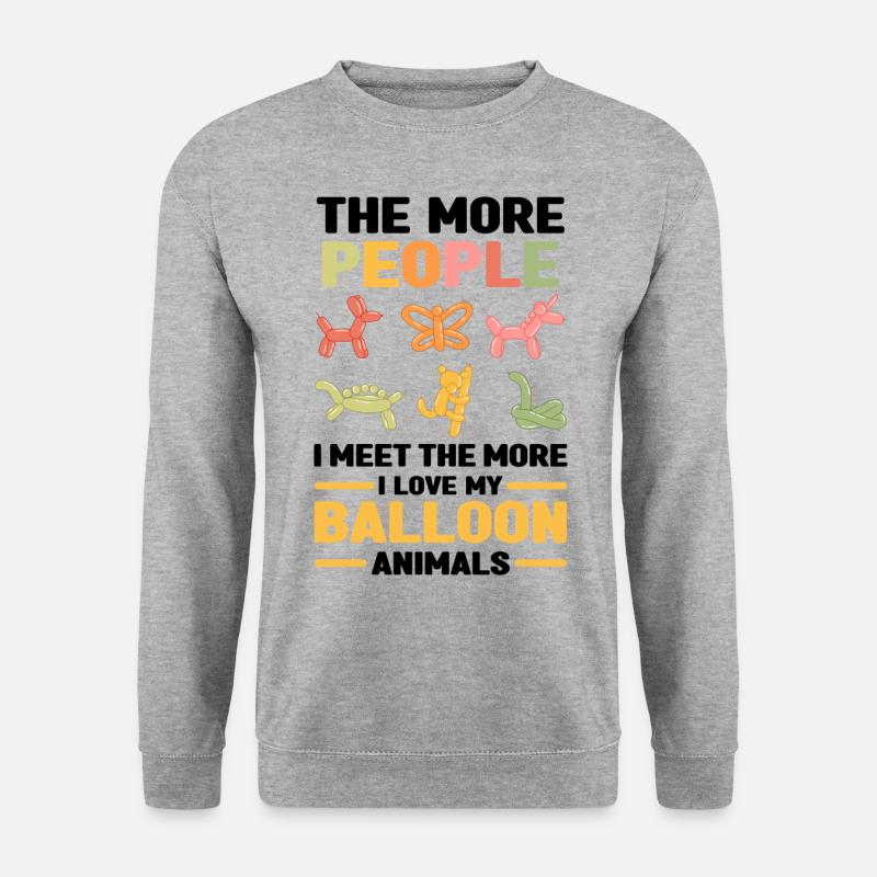 Balloon Twister - Unisex Pullover - Weißgrau meliert