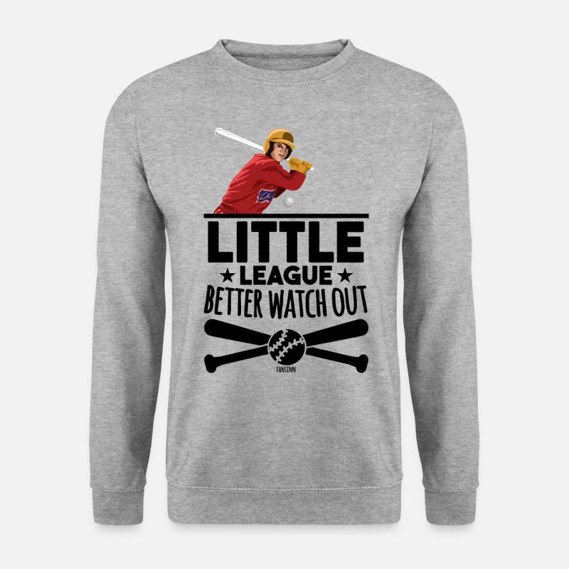 Baseball Baseballschläger Baseballspieler - Unisex Pullover - Weißgrau meliert