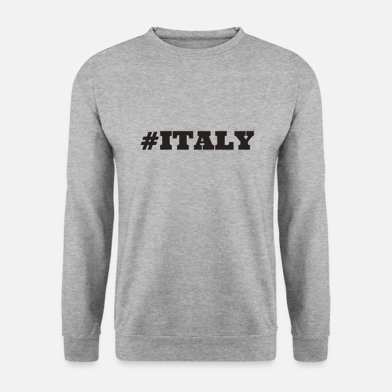 #Italy - Unisex Pullover - Weißgrau meliert