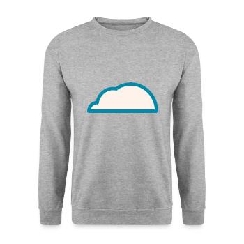 Wetter Bewölkt - Unisex Pullover - Weißgrau meliert - Vorne - Alina (178cm) & Michal (187cm)