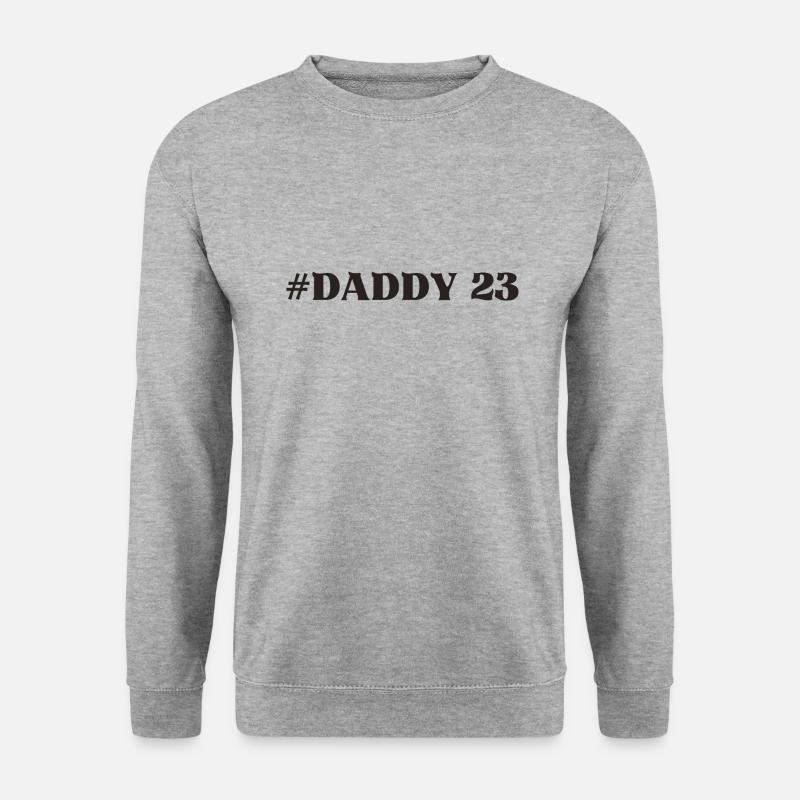 Daddy 23 Dad Papa - Unisex Pullover - Weißgrau meliert