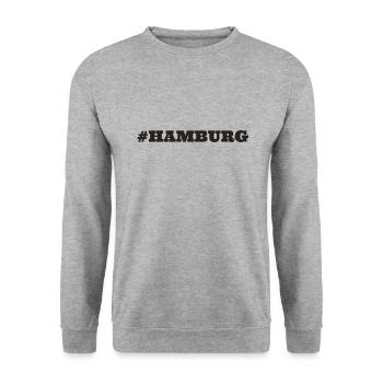 #Hamburg - Unisex Sweatshirt - salt & pepper - Front - Alina (178cm) & Michal (187cm)