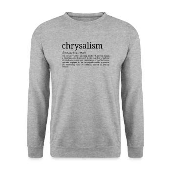 Chrysalism - Dictionary Definition - Unisex Sweatshirt - salt & pepper - Front - Alina (178cm) & Michal (187cm)
