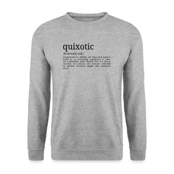 Quixotic - Dictionary Definition - Unisex Sweatshirt - salt & pepper - Front - Alina (178cm) & Michal (187cm)