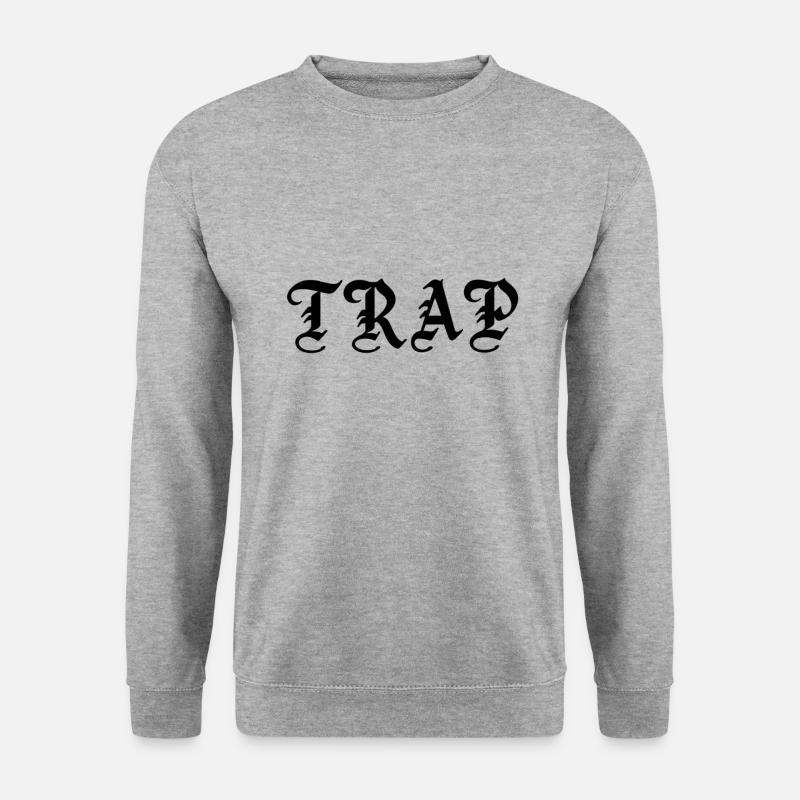 TRAP - Unisex Pullover - Weißgrau meliert