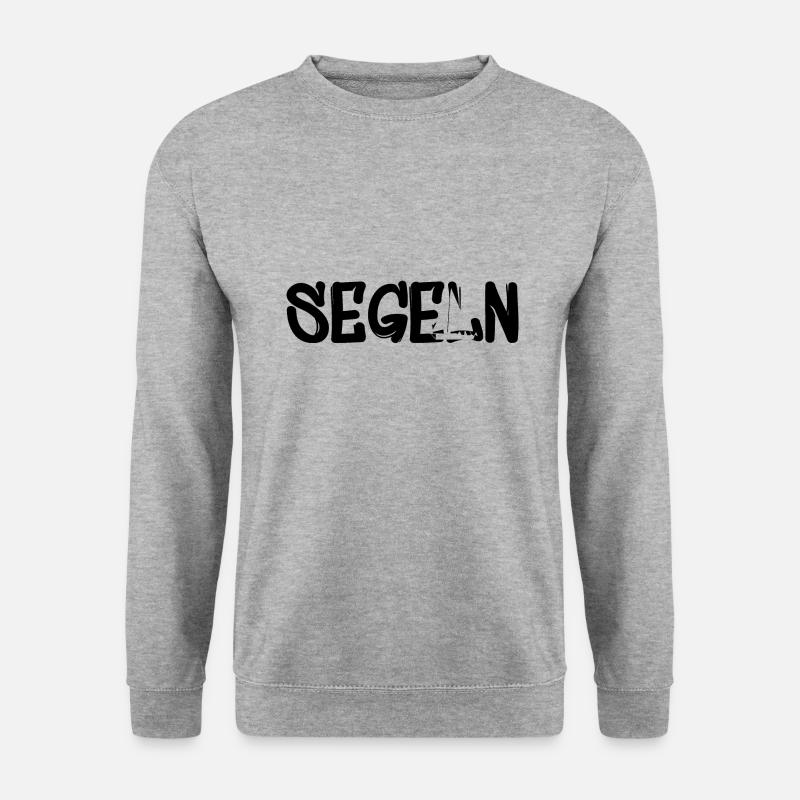 Segeln - Unisex Pullover - Weißgrau meliert