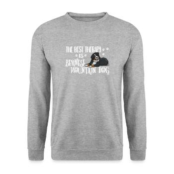 Bernese Mountain Dog - Unisex Sweatshirt - salt & pepper - Front - Alina (178cm) & Michal (187cm)