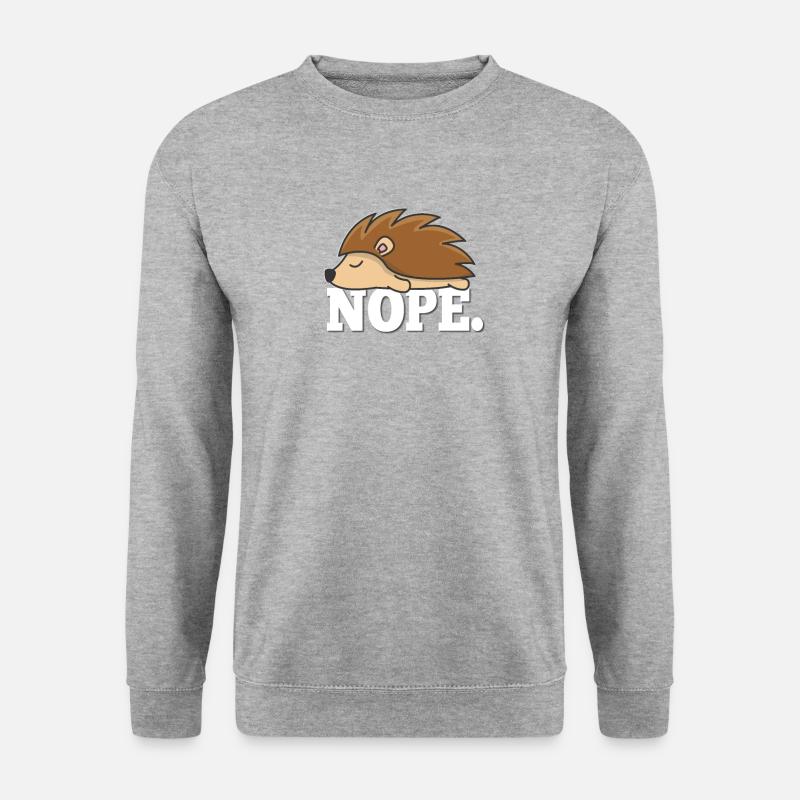 Igel - Unisex Pullover - Weißgrau meliert