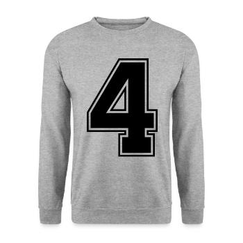 4 nombre de maillots - Sweat-shirt Unisexe - gris chiné - Devant - Alina (178cm) & Michal (187cm)