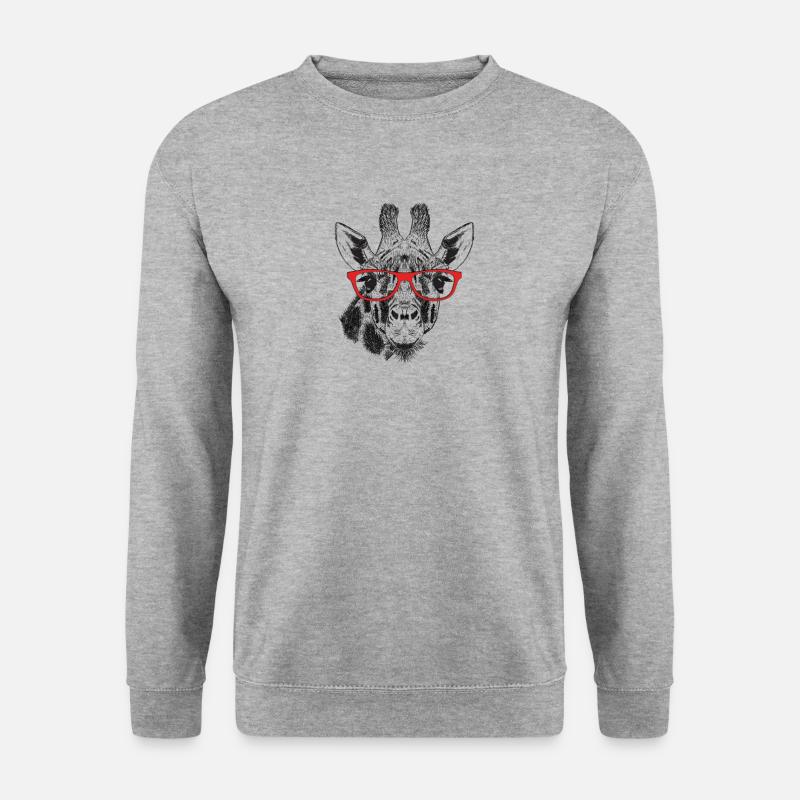 Giraffe - Unisex Pullover - Weißgrau meliert