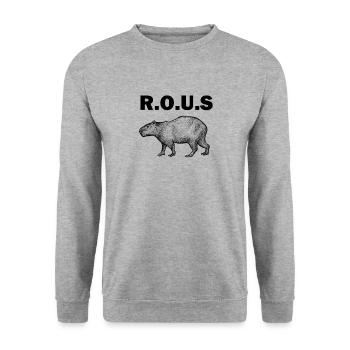 Capybara - Unisex Pullover - Weißgrau meliert - Vorne - Alina (178cm) & Michal (187cm)