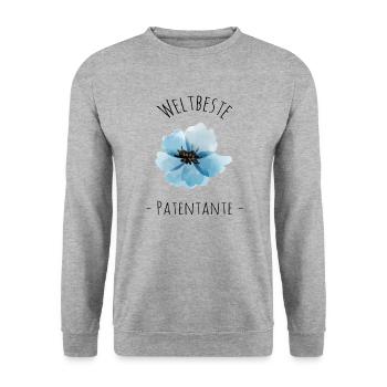 Weltbeste Patentante - Unisex Pullover - Weißgrau meliert - Vorne - Alina (178cm) & Michal (187cm)