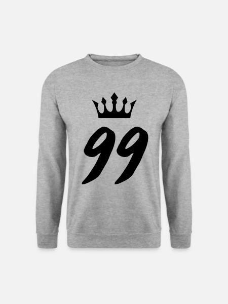 99 Number crown - Unisex Sweatshirt - salt & pepper