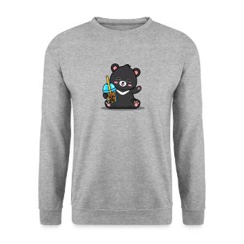 Taiwan - Unisex Sweatshirt - salt & pepper - Front - Alina (178cm) & Michal (187cm)