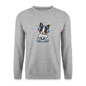 Rat Terrier - Sweat-shirt Unisexe - gris chiné - Devant - Alina (178cm) & Michal (187cm)