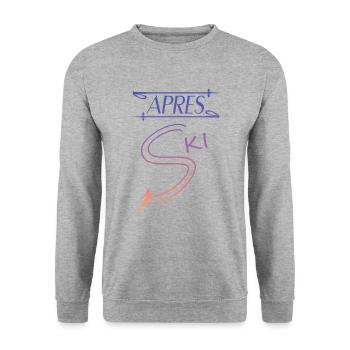 Apres Ski ski - Unisex Pullover - Weißgrau meliert - Vorne - Alina (178cm) & Michal (187cm)