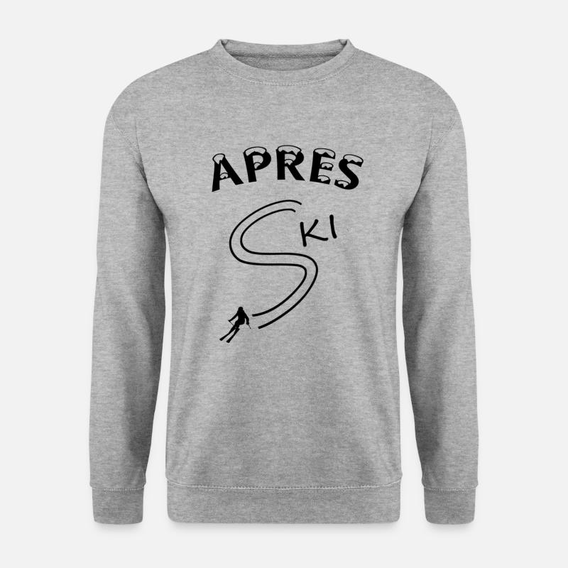 apres ski - Unisex Pullover - Weißgrau meliert