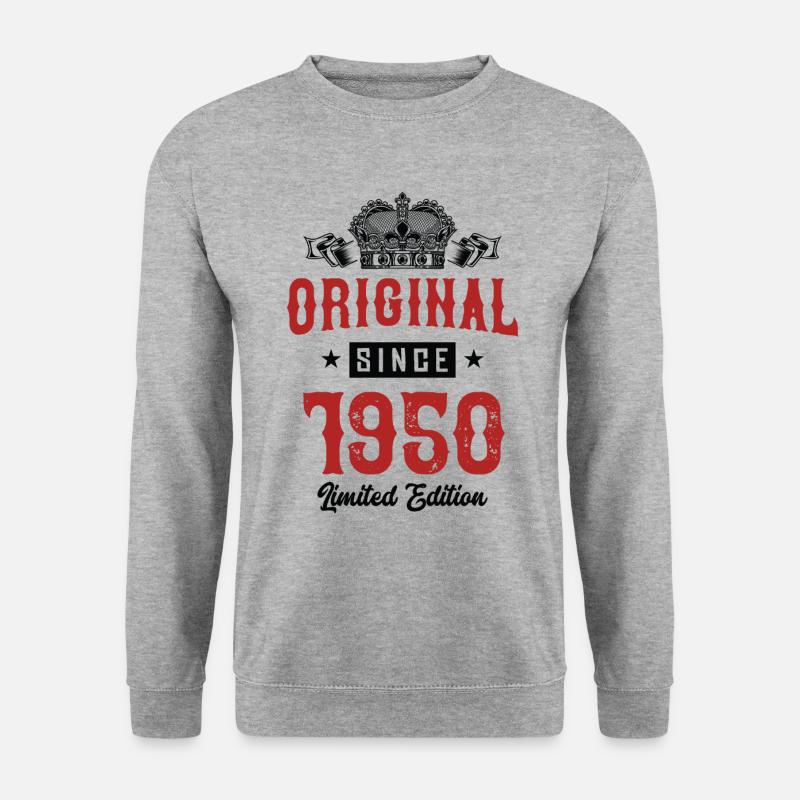 1950 limited edition - Unisex Pullover - Weißgrau meliert