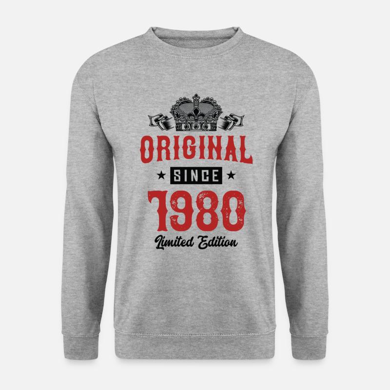 1980 limited edition - Unisex Pullover - Weißgrau meliert