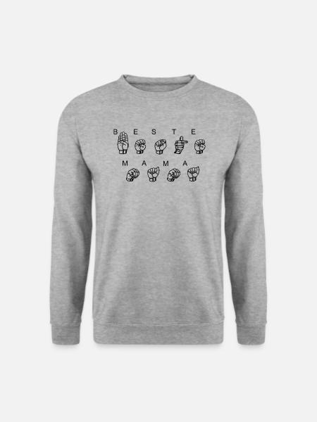Beste Mama - DGS Streetwear - Unisex Pullover - Weißgrau meliert