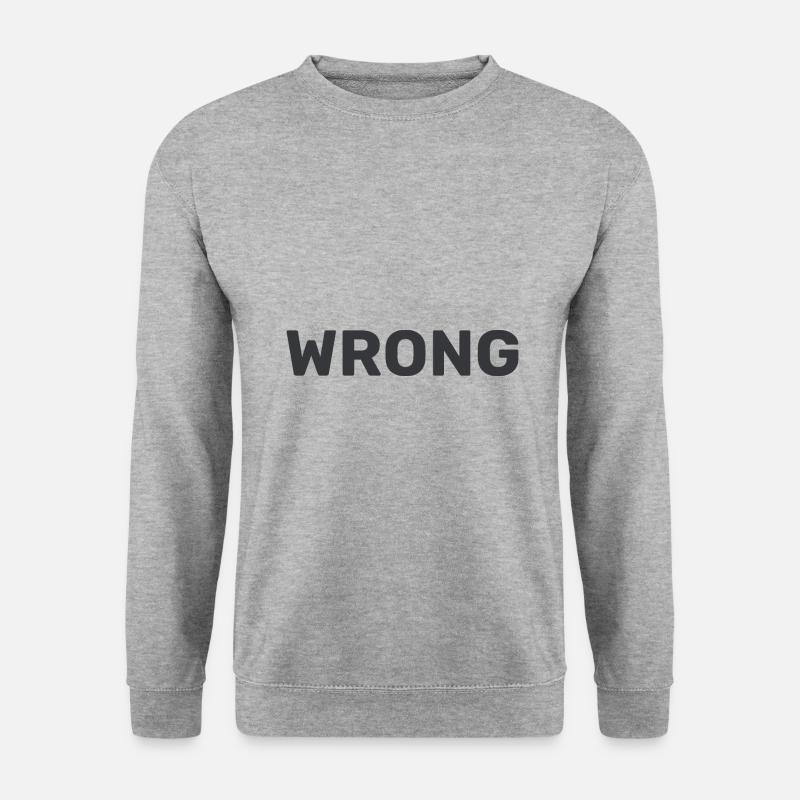 FALSCH - Typograpie - Unisex Pullover - Weißgrau meliert