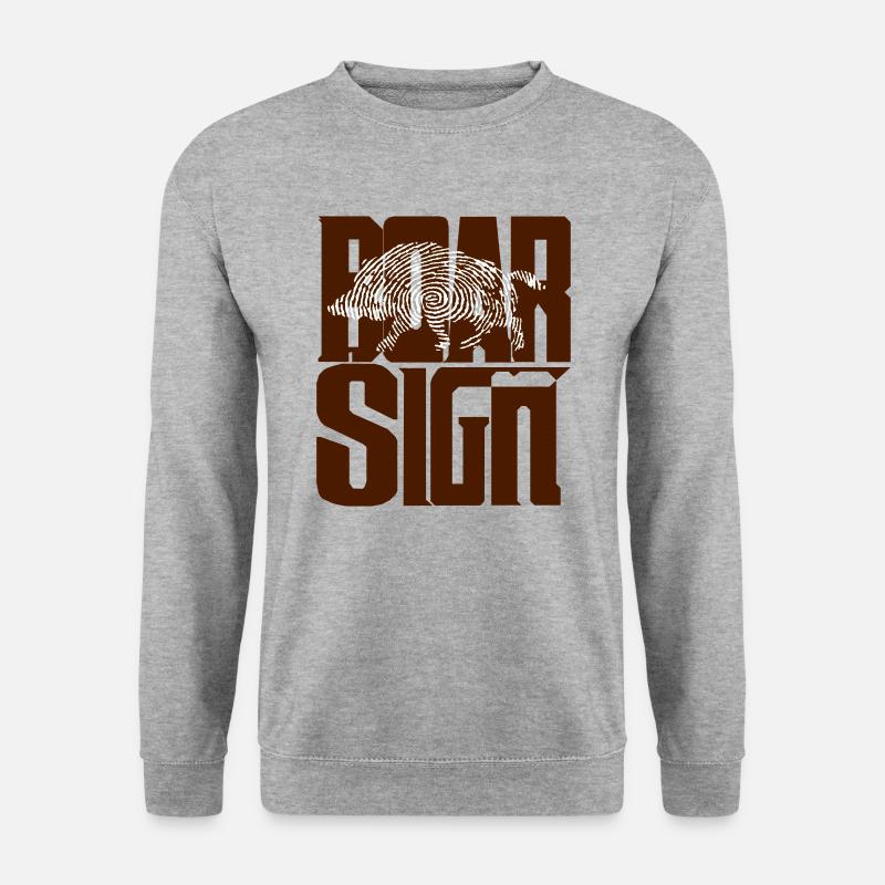 Zeichen Eber - Unisex Pullover - Weißgrau meliert