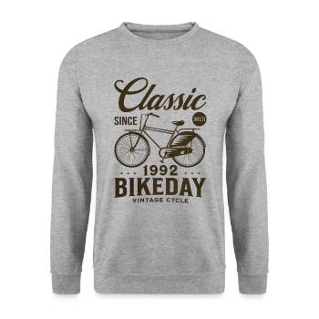 Cyclist 1992 Bike 30 years Anniversary - Unisex Sweatshirt - salt & pepper - Front - Alina (178cm) & Michal (187cm)