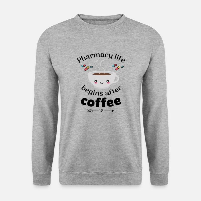 Pharmacist pharmacy student coffee lover - Unisex Sweatshirt - salt & pepper
