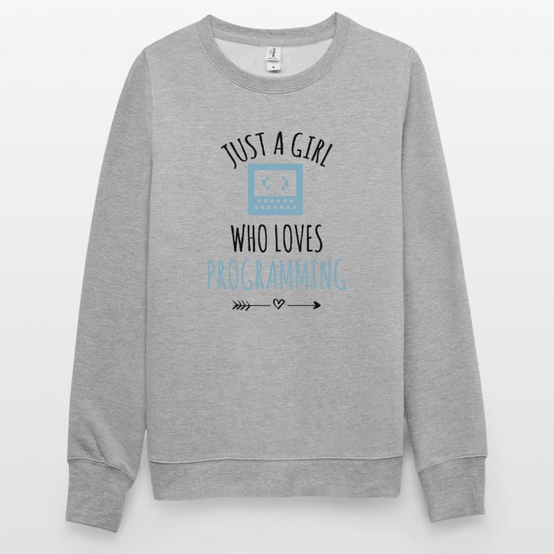 Programmer coding girl programming Unisex Sweatshirt