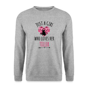 Nova Scotia Duck Tolling Retriever Toller Dog - Sweat-shirt Unisexe - gris chiné - Devant - Alina (178cm) & Michal (187cm)