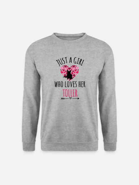 Nova Scotia Duck Tolling Retriever Toller Dog - Unisex sweater - hvidgrå meleret