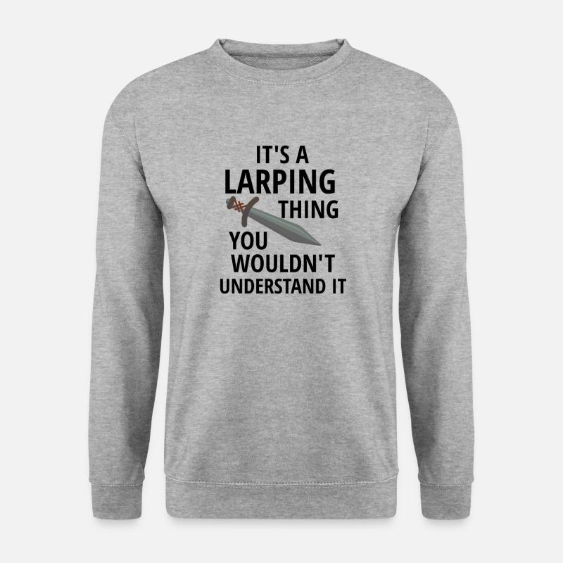 Live-Rollenspiel Larping | Live-Action-Rollenspiel - Unisex Pullover - Weißgrau meliert