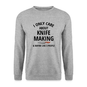 Coutellerie Coutellerie Coutellerie Fabrication de couteaux - Sweat-shirt Unisexe - gris chiné - Devant - Alina (178cm) & Michal (187cm)