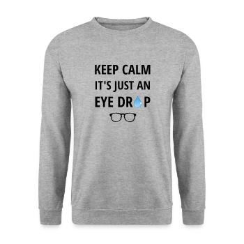 Augenarzt Ophthalmologist | Augenheilkunde Augen - Unisex Pullover - Weißgrau meliert - Vorne - Alina (178cm) & Michal (187cm)