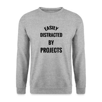 Funny project management gift project manager - Unisex Sweatshirt - salt & pepper - Front - Alina (178cm) & Michal (187cm)