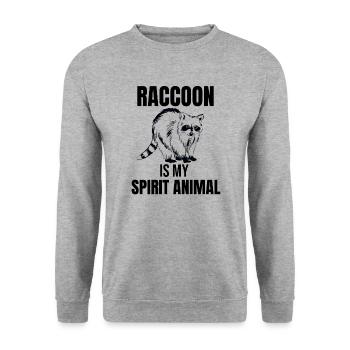 Cadeau de raton laveur amoureux du raton laveur - Sweat-shirt Unisexe - gris chiné - Devant - Alina (178cm) & Michal (187cm)