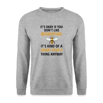 Apiculteurs Cadeaux Apiculture Abeille Miel Apiculteur - Sweat-shirt Unisexe - gris chiné - Devant - Alina (178cm) & Michal (187cm)