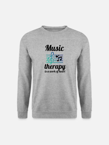 Musiktherapeutin Musiktherapie Studentin Geschenk - Unisex Pullover - Weißgrau meliert