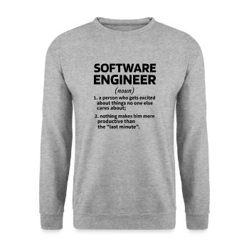 Software Engineer Software Engineer Technician - Unisex Sweatshirt - salt & pepper - Front - Alina (178cm) & Michal (187cm)