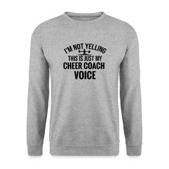 Entraîneur de cheerleading Cadeau De Cheerleading Coach - Sweat-shirt Unisexe - gris chiné - Devant - Alina (178cm) & Michal (187cm)