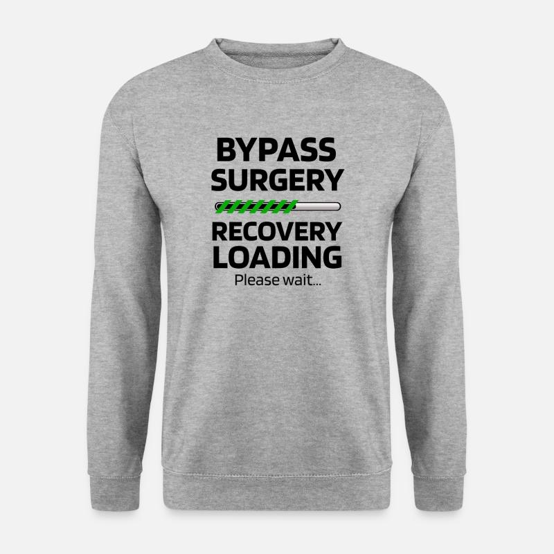 Bypass Operation Genesungsgeschenk Herz Operation - Unisex Pullover - Weißgrau meliert