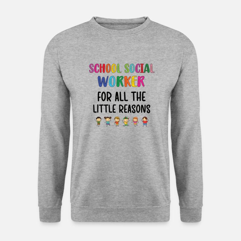 Schulsozialarbeiter Soziale Arbeit Sozialarbeit - Unisex Pullover - Weißgrau meliert