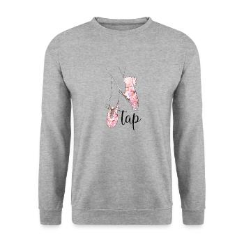 Stepptanz Geschenke Steptänzerin Tanzlehrerin - Unisex Pullover - Weißgrau meliert - Vorne - Alina (178cm) & Michal (187cm)
