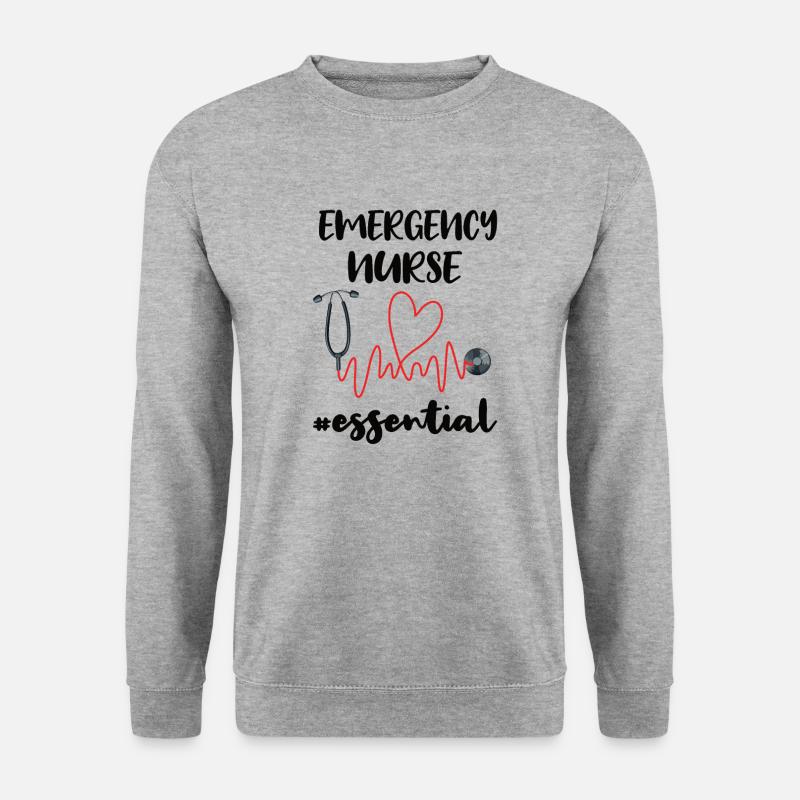 Krankenschwester Notaufnahme Notfallschwester - Unisex Pullover - Weißgrau meliert